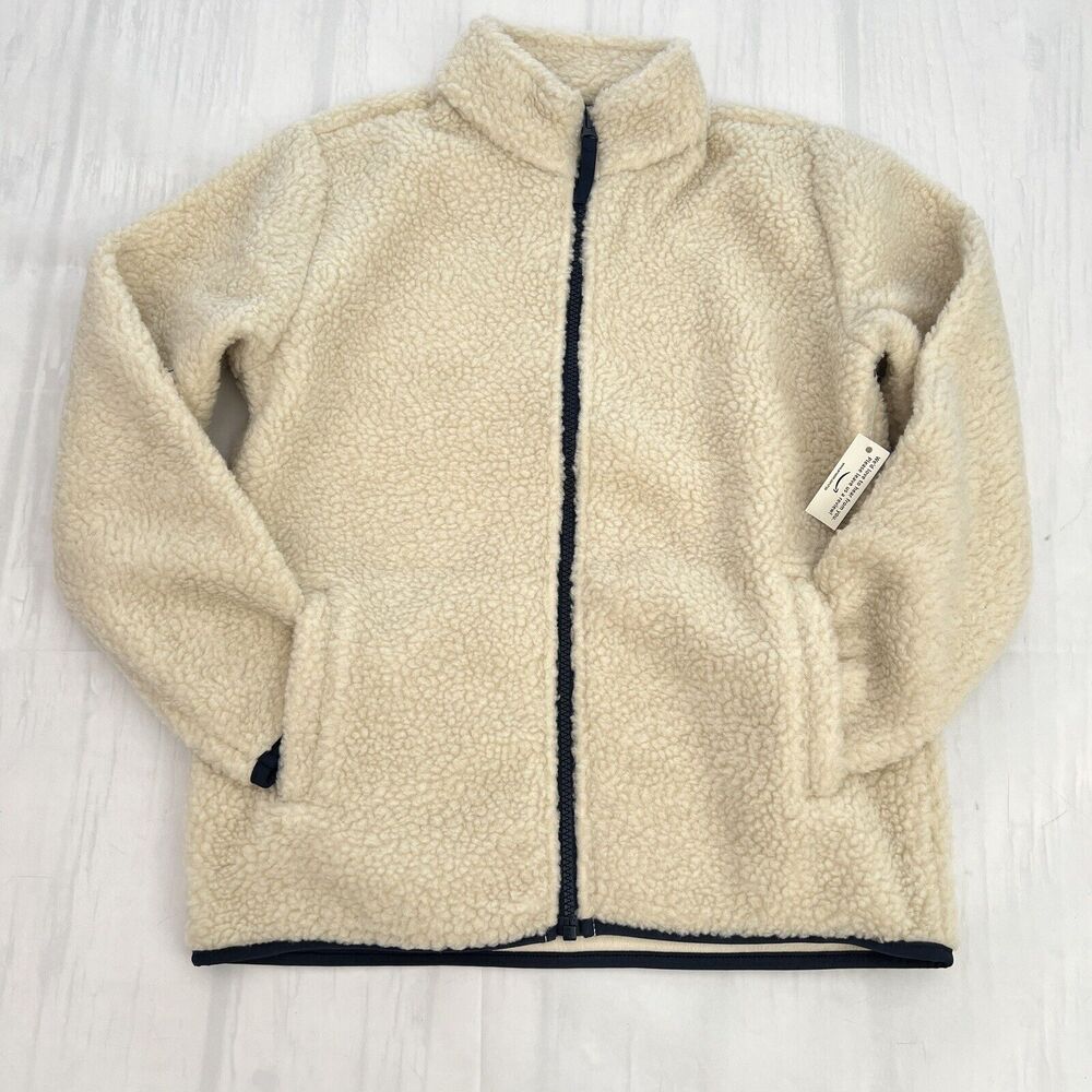 Amazon Essentials Girls Polar Fleece Full-zip Beige Jacket Size L (10 Years)